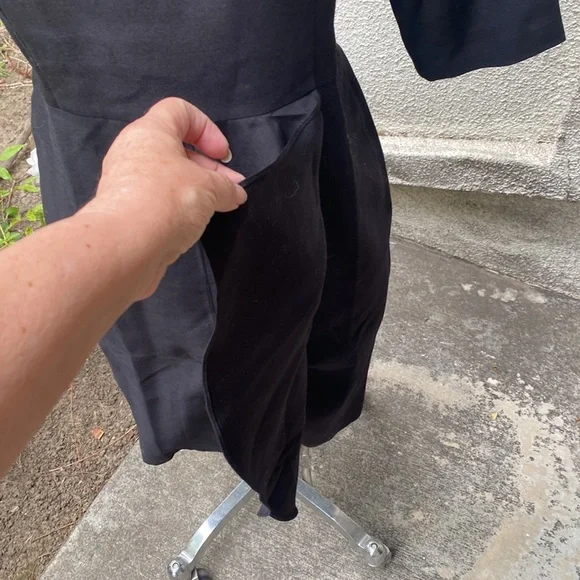 Stella McCartney beautiful black wool silk blend classic dress from Saks NY - Picture 6 of 12